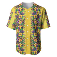 Aloha Hawaii Mardi Gras Baseball Jersey Gold Style LT05 Gold - Polynesian Pride