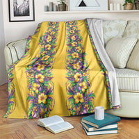 Aloha Hawaii Mardi Gras Blanket Gold Style LT05 Gold - Polynesian Pride