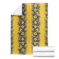Aloha Hawaii Mardi Gras Blanket Gold Style LT05 - Polynesian Pride