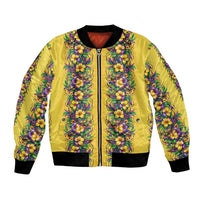 Aloha Hawaii Mardi Gras Bomber Jacket Gold Style LT05 Unisex Gold - Polynesian Pride