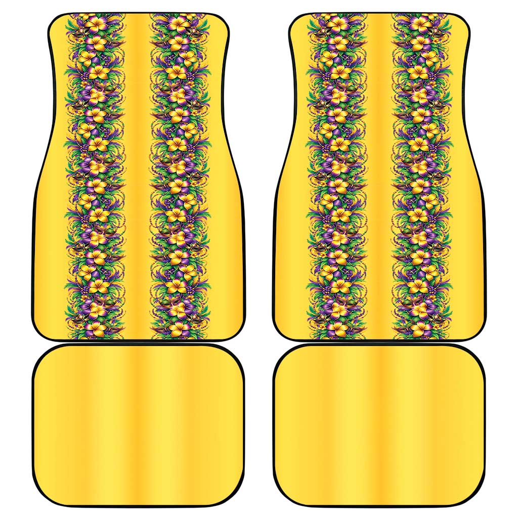 Aloha Hawaii Mardi Gras Car Mats Gold Style