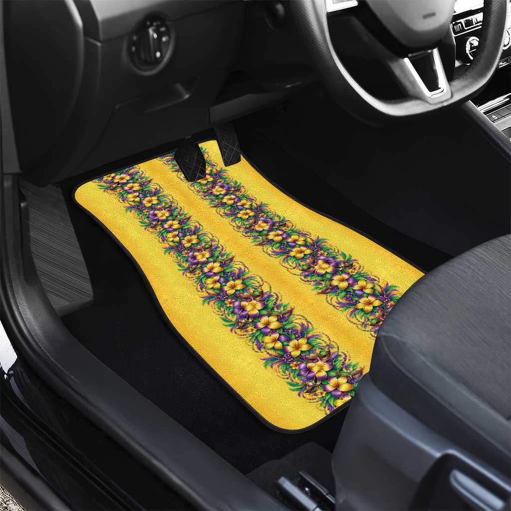 Aloha Hawaii Mardi Gras Car Mats Gold Style