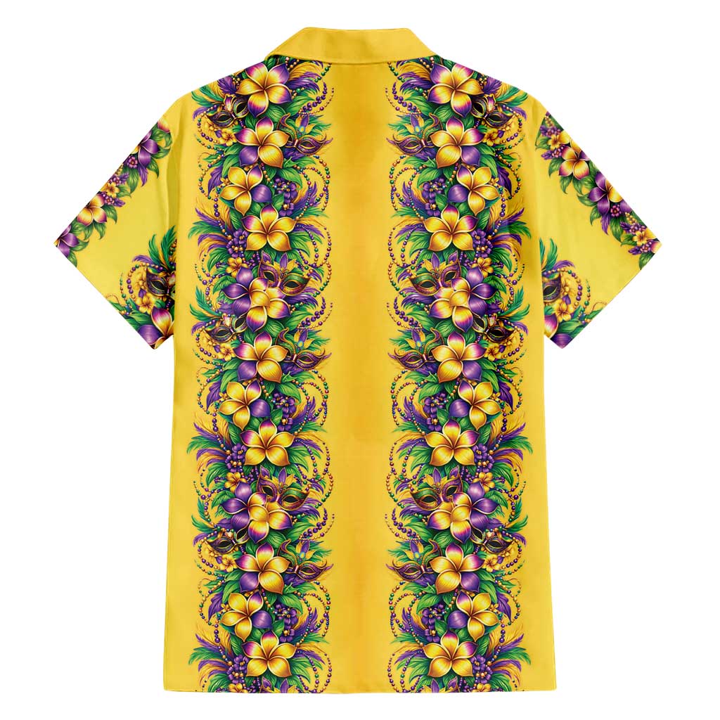 Aloha Hawaii Mardi Gras Family Matching Tank Maxi Dress and Hawaiian Shirt Gold Style
