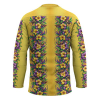 Aloha Hawaii Mardi Gras Hockey Jersey Gold Style