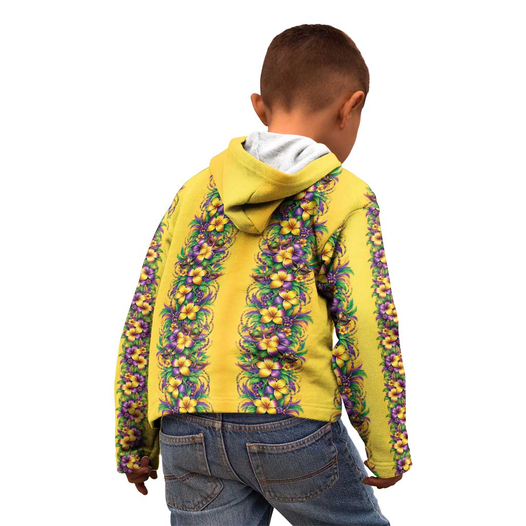 Aloha Hawaii Mardi Gras Kid Hoodie Gold Style LT05 - Polynesian Pride