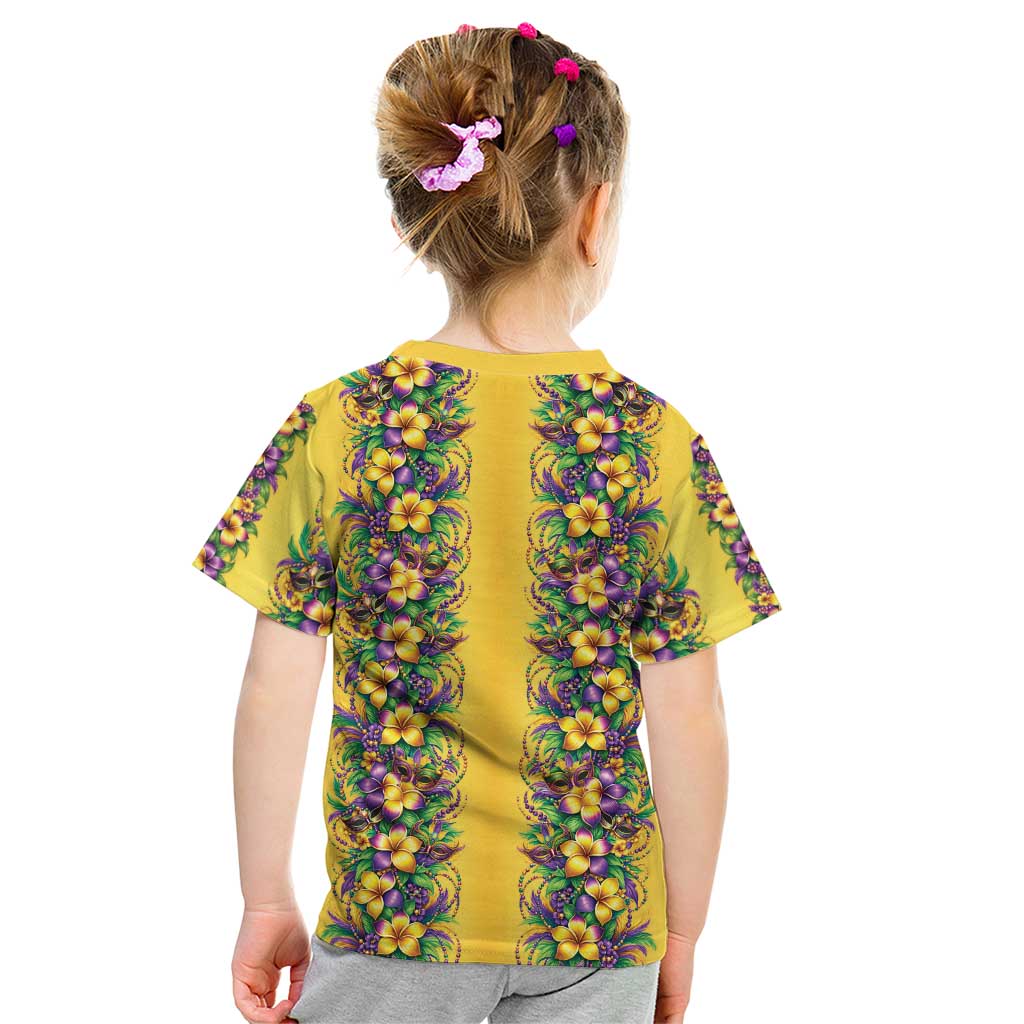 Aloha Hawaii Mardi Gras Kid T Shirt Gold Style