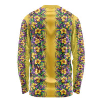 Aloha Hawaii Mardi Gras Long Sleeve Shirt Gold Style
