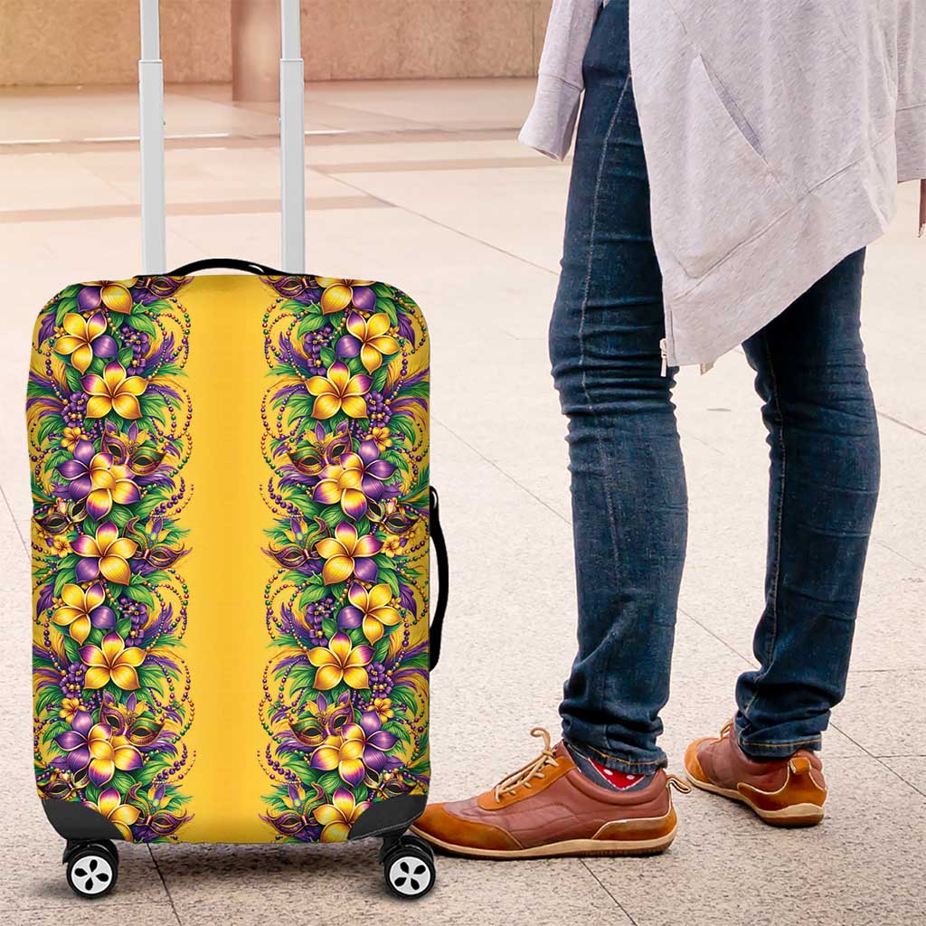 Aloha Hawaii Mardi Gras Luggage Cover Gold Style