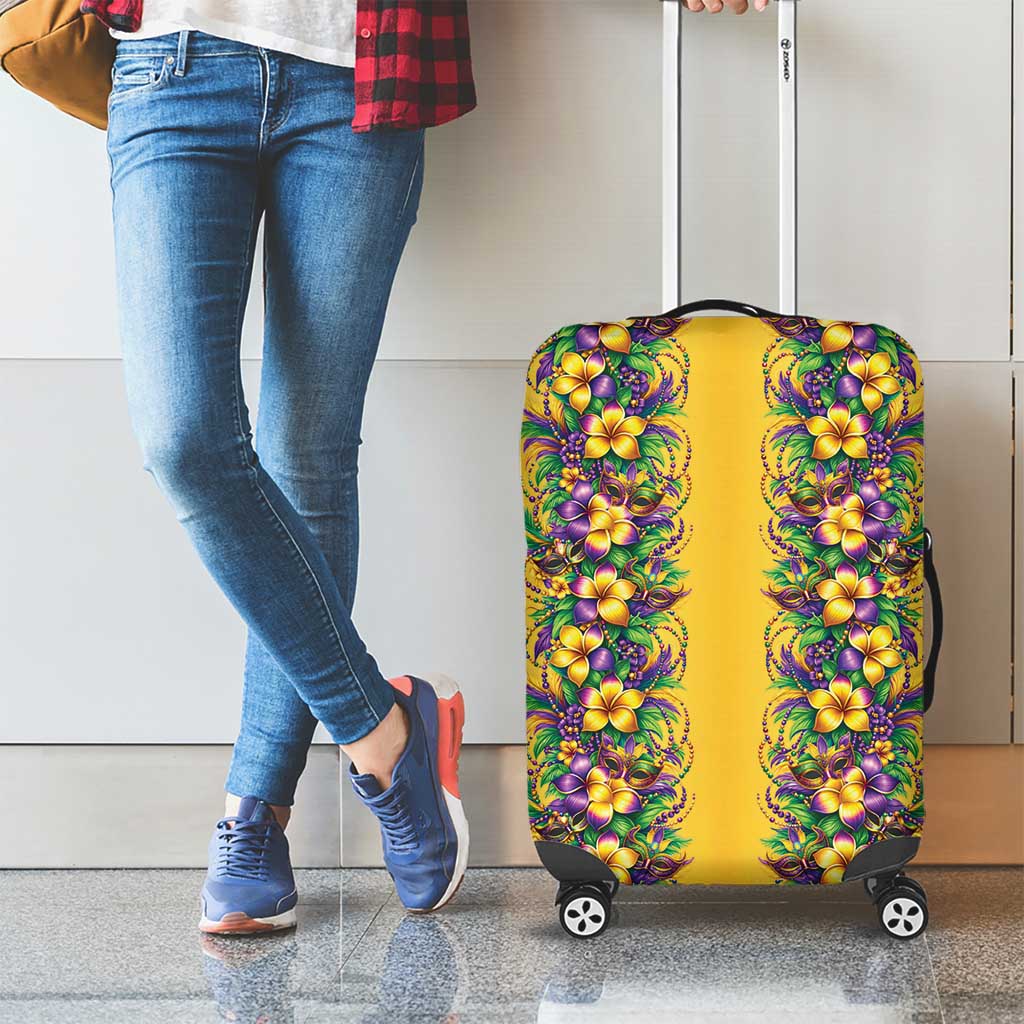 Aloha Hawaii Mardi Gras Luggage Cover Gold Style