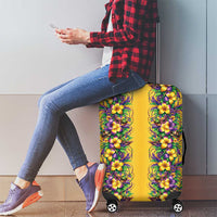 Aloha Hawaii Mardi Gras Luggage Cover Gold Style