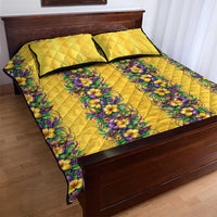 Aloha Hawaii Mardi Gras Quilt Bed Set Gold Style LT05 - Polynesian Pride