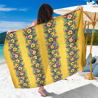 Aloha Hawaii Mardi Gras Sarong Gold Style LT05 One Size 44 x 66 inches Gold - Polynesian Pride