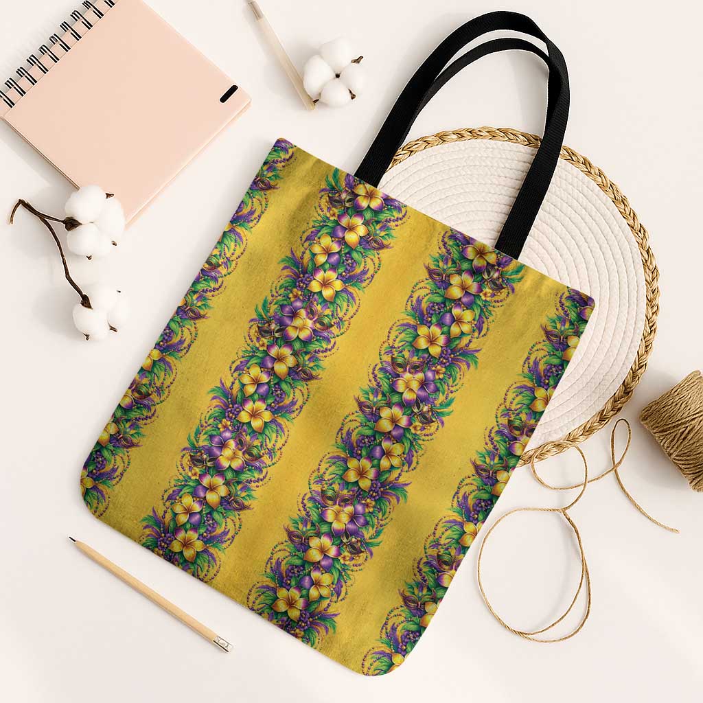 Aloha Hawaii Mardi Gras Tote Bag Gold Style