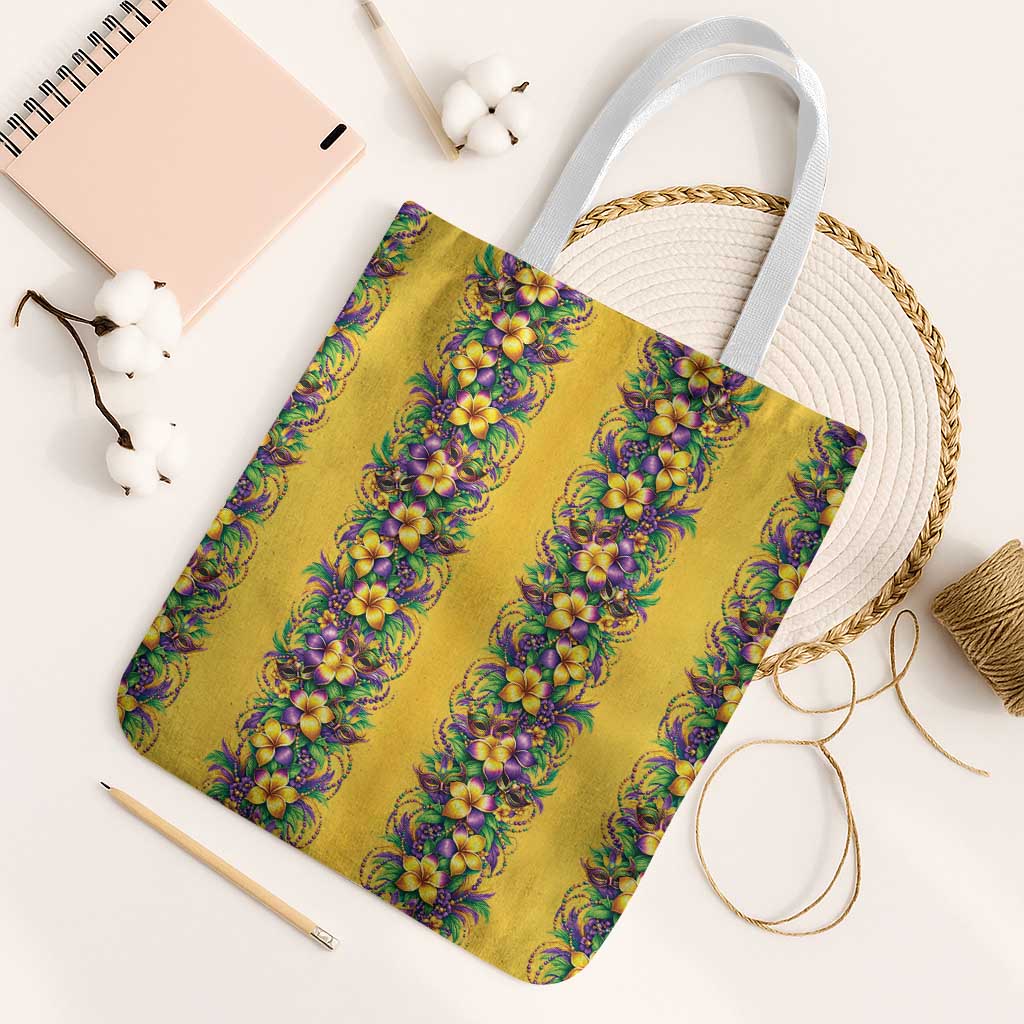 Aloha Hawaii Mardi Gras Tote Bag Gold Style