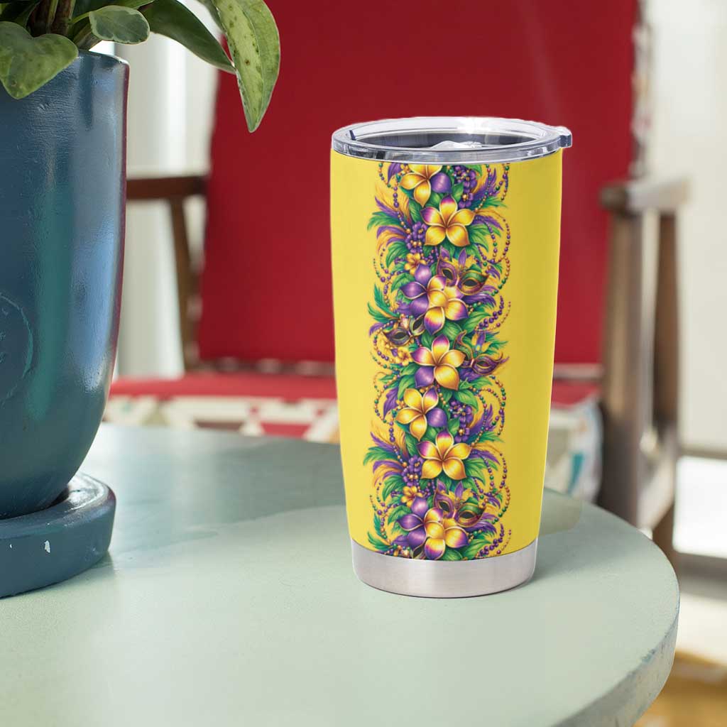 Aloha Hawaii Mardi Gras Tumbler Cup Gold Style