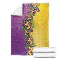 Hawaii Mardi Gras Blanket Plumeria Lei Beads Glitter Style