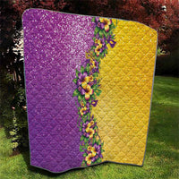 Hawaii Mardi Gras Quilt Plumeria Lei Beads Glitter Style