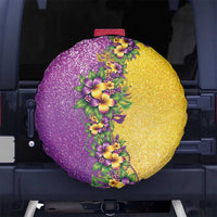 Hawaii Mardi Gras Spare Tire Cover Plumeria Lei Beads Glitter Style