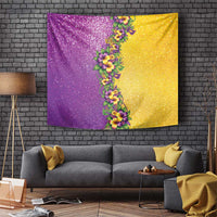 Hawaii Mardi Gras Tapestry Plumeria Lei Beads Glitter Style