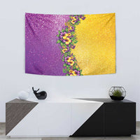 Hawaii Mardi Gras Tapestry Plumeria Lei Beads Glitter Style