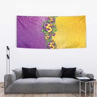 Hawaii Mardi Gras Tapestry Plumeria Lei Beads Glitter Style