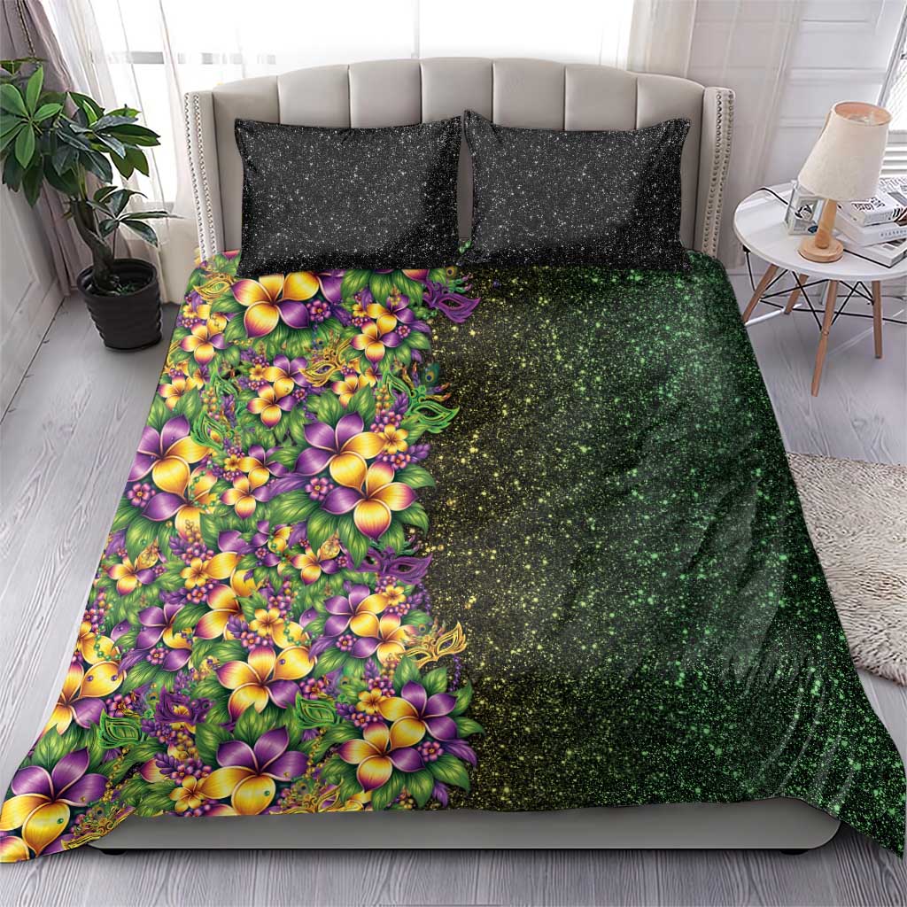 Hawaii Mardi Gras Bedding Set Tropical Flowers Glitter Style LT05 - Polynesian Pride