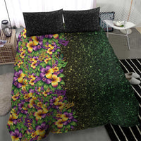 Hawaii Mardi Gras Bedding Set Tropical Flowers Glitter Style LT05 - Polynesian Pride