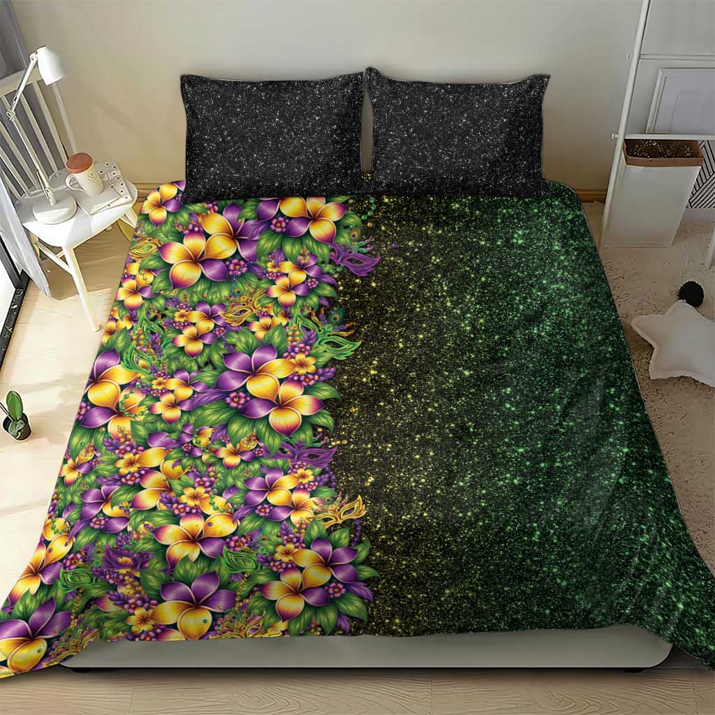 Hawaii Mardi Gras Bedding Set Tropical Flowers Glitter Style LT05 - Polynesian Pride