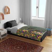 Hawaii Mardi Gras Bedding Set Tropical Flowers Glitter Style LT05 - Polynesian Pride