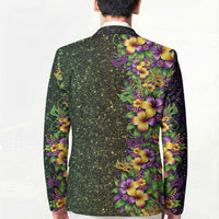 Hawaii Mardi Gras Blazer Tropical Flowers Glitter Style