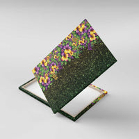 Hawaii Mardi Gras Canvas Wall Art Tropical Flowers Glitter Style