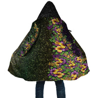 Hawaii Mardi Gras Cloak Tropical Flowers Glitter Style