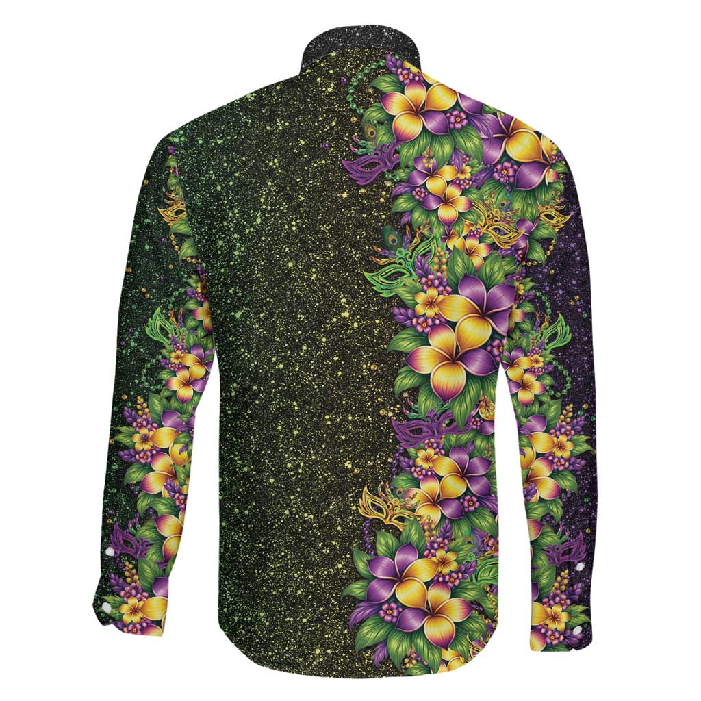 Hawaii Mardi Gras Family Matching Summer Maxi Dress and Hawaiian Shirt Tropical Flowers Glitter Style