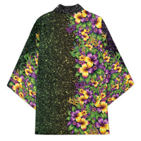Hawaii Mardi Gras Kimono Tropical Flowers Glitter Style