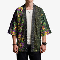Hawaii Mardi Gras Kimono Tropical Flowers Glitter Style
