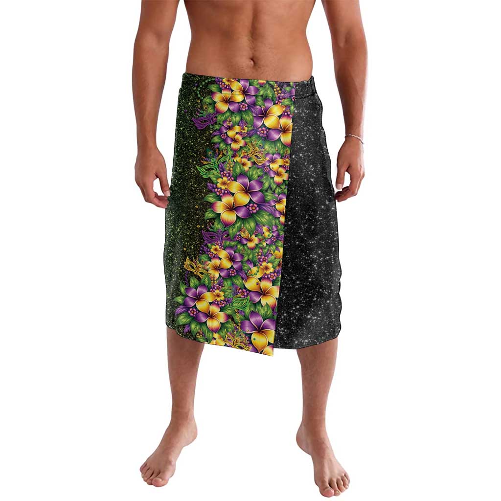 Hawaii Mardi Gras Lavalava Tropical Flowers Glitter Style