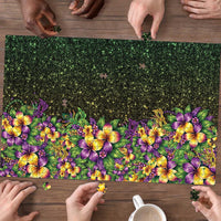 Hawaii Mardi Gras Puzzle Tropical Flowers Glitter Style