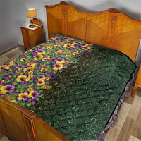 Hawaii Mardi Gras Quilt Tropical Flowers Glitter Style