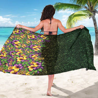 Hawaii Mardi Gras Sarong Tropical Flowers Glitter Style
