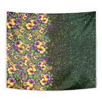 Hawaii Mardi Gras Tapestry Tropical Flowers Glitter Style