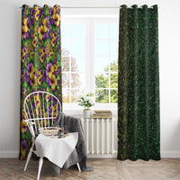 Hawaii Mardi Gras Window Curtain Tropical Flowers Glitter Style