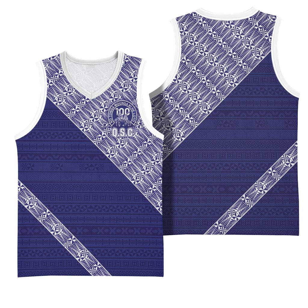 Tonga Queen Salote College Basketball Jersey 100 Years Anniversary Navy Color