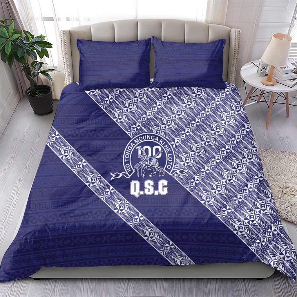 Tonga Queen Salote College Bedding Set 100 Years Anniversary Navy Color