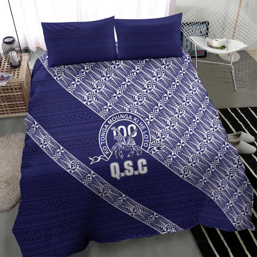 Tonga Queen Salote College Bedding Set 100 Years Anniversary Navy Color