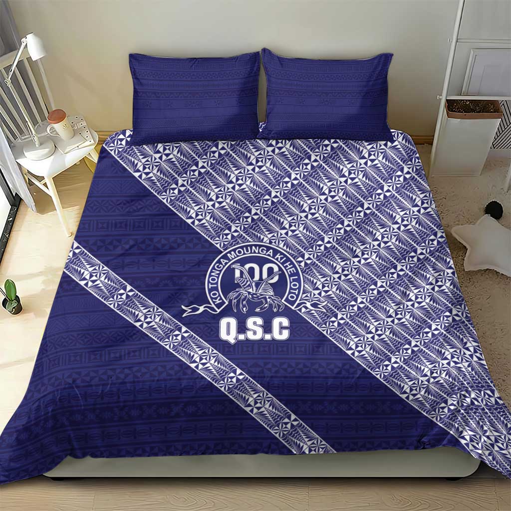 Tonga Queen Salote College Bedding Set 100 Years Anniversary Navy Color