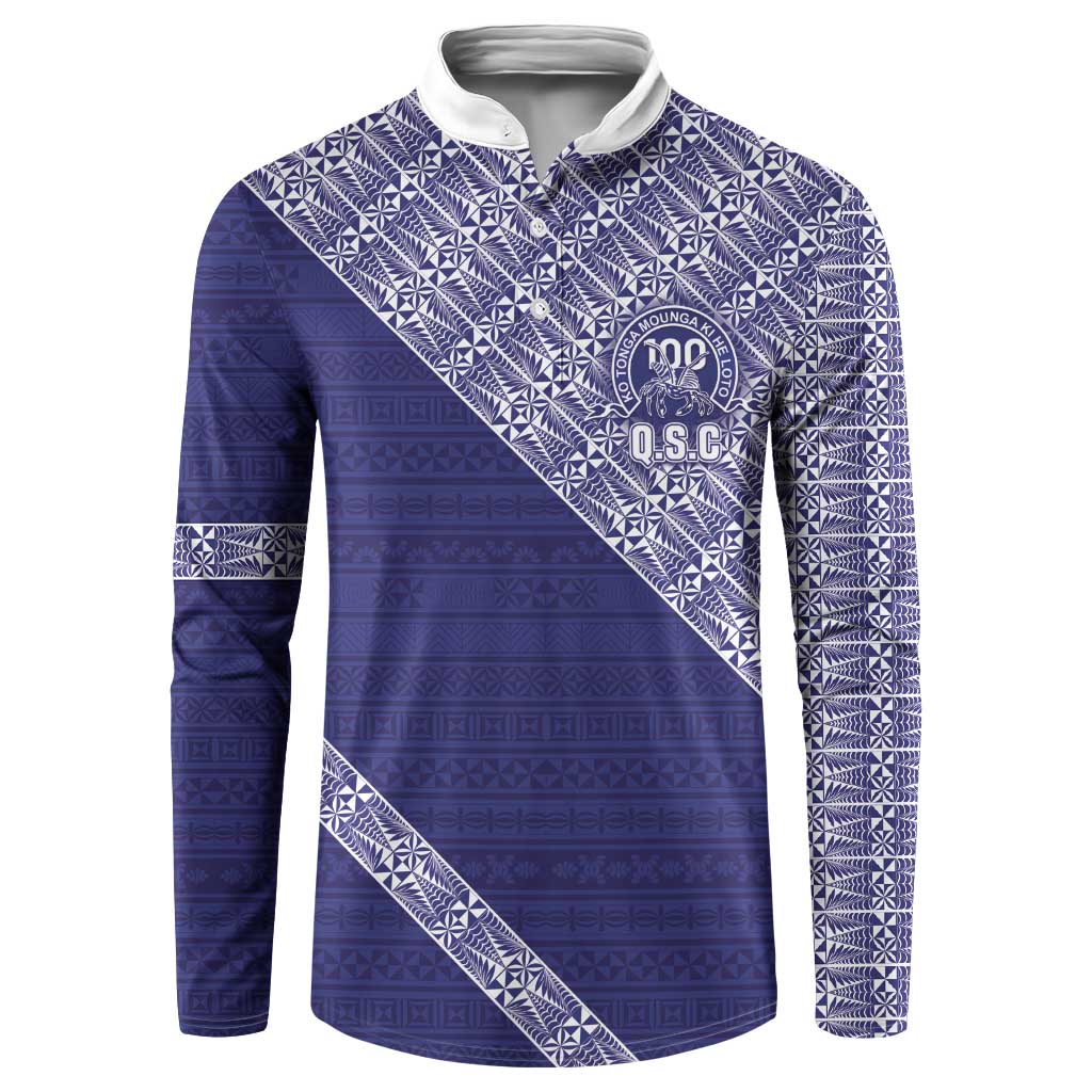 Tonga Queen Salote College Button Sweatshirt 100 Years Anniversary Navy Color