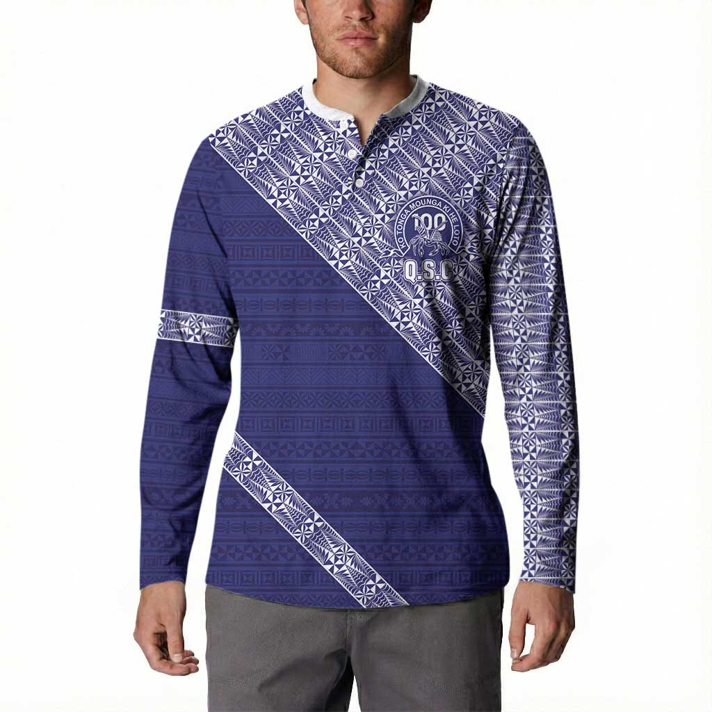 Tonga Queen Salote College Button Sweatshirt 100 Years Anniversary Navy Color