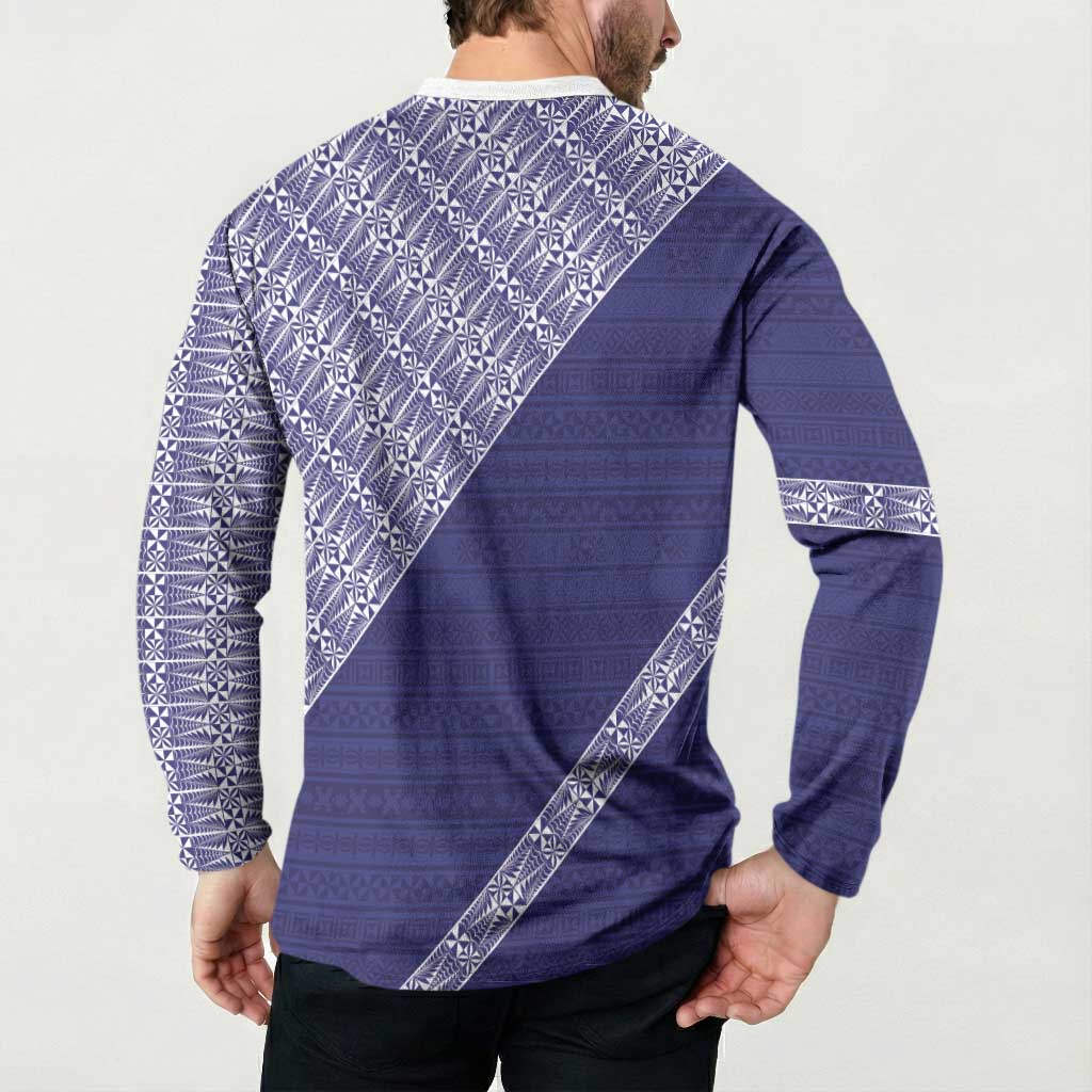 Tonga Queen Salote College Button Sweatshirt 100 Years Anniversary Navy Color