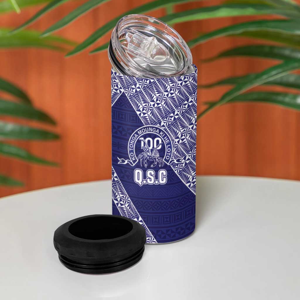 Tonga Queen Salote College 4 in 1 Can Cooler Tumbler 100 Years Anniversary Navy Color LT05 - Polynesian Pride