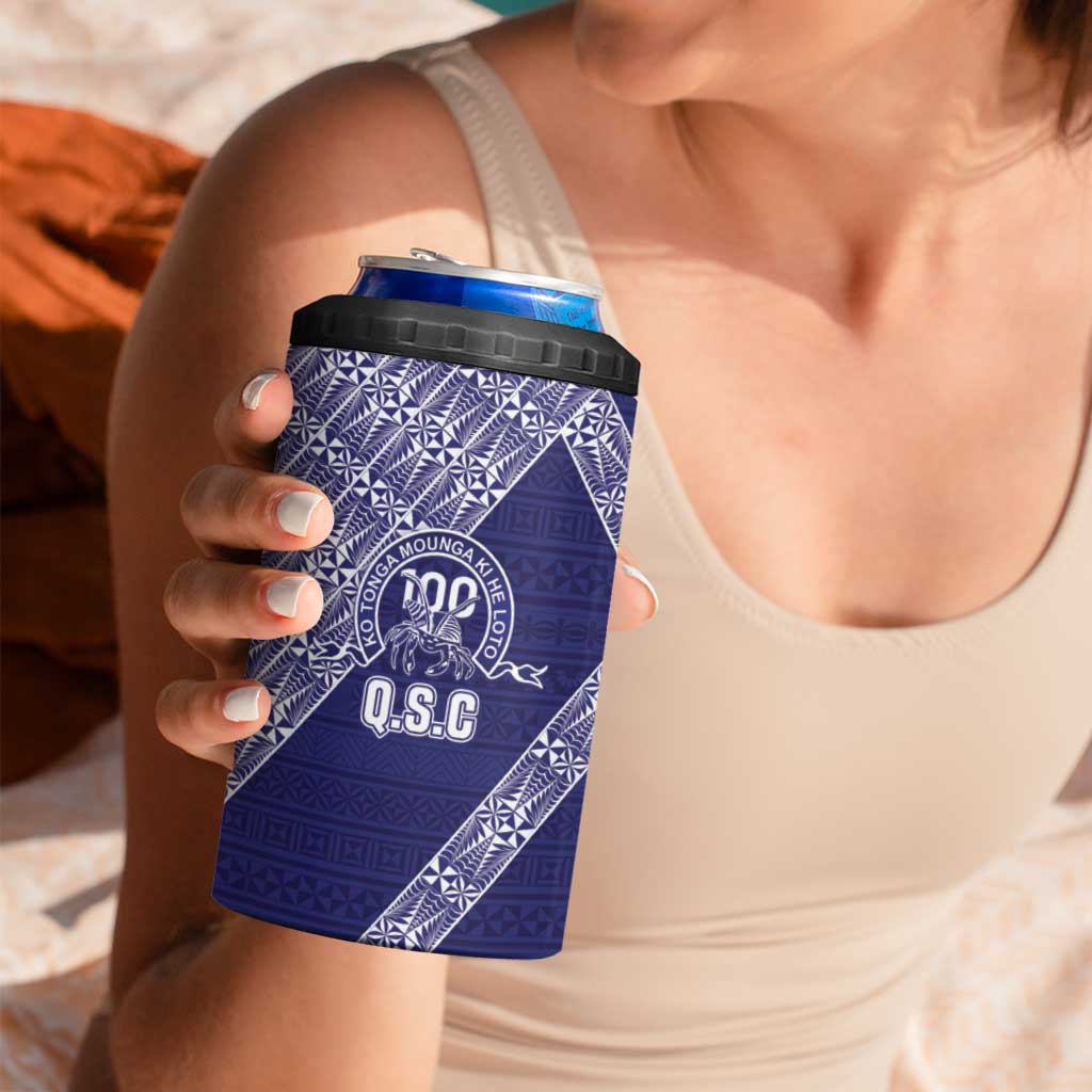 Tonga Queen Salote College 4 in 1 Can Cooler Tumbler 100 Years Anniversary Navy Color LT05 - Polynesian Pride